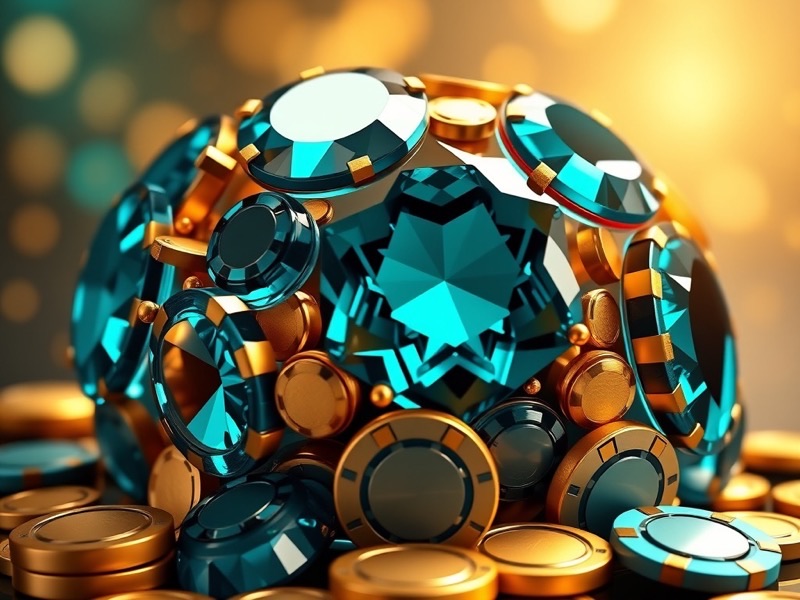 SVIP Gems gaming app collection with glowing slot reels and playing cards